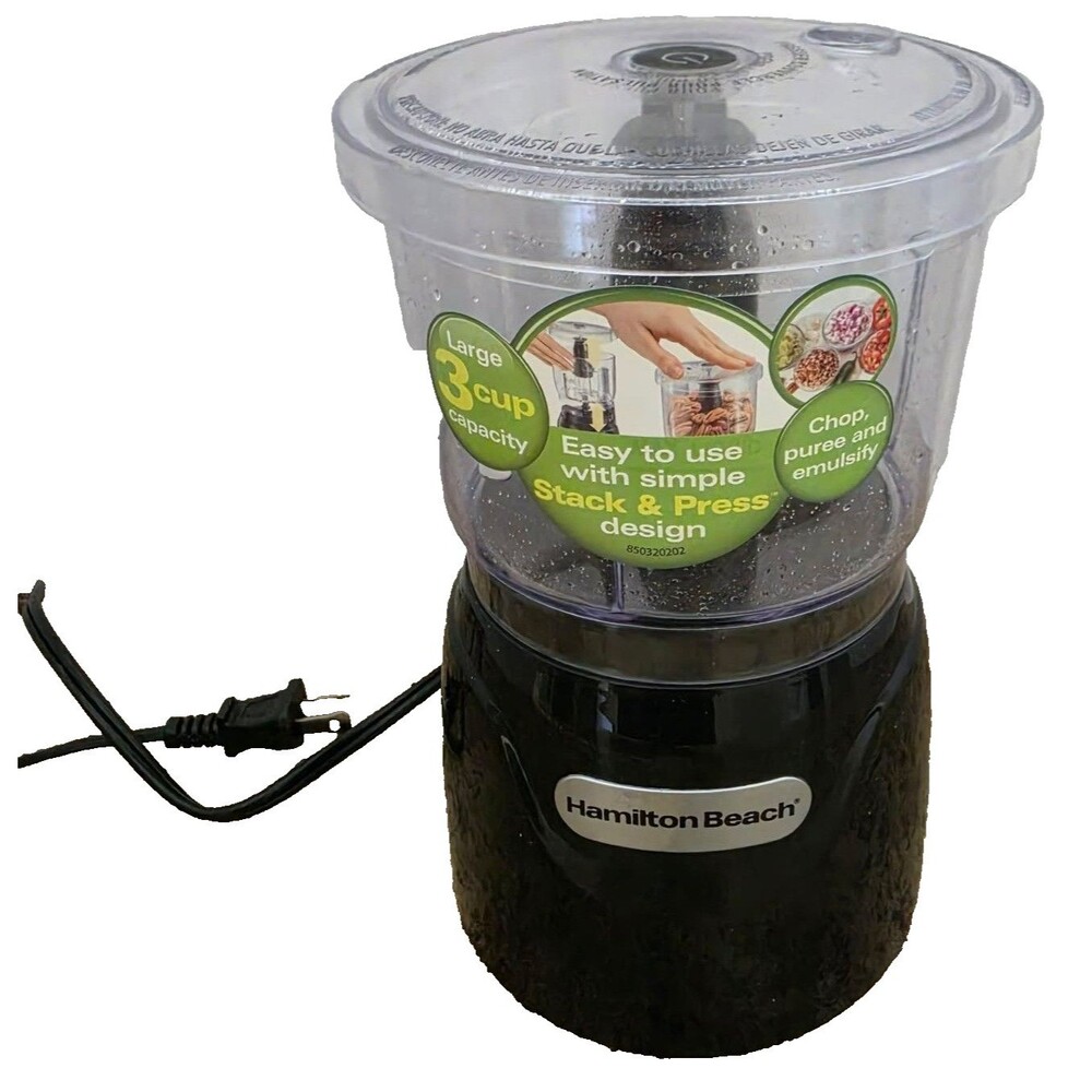 Hamilton Beach Stack and Press 3 Cup Food Chopper Model: 72850 - Open Box